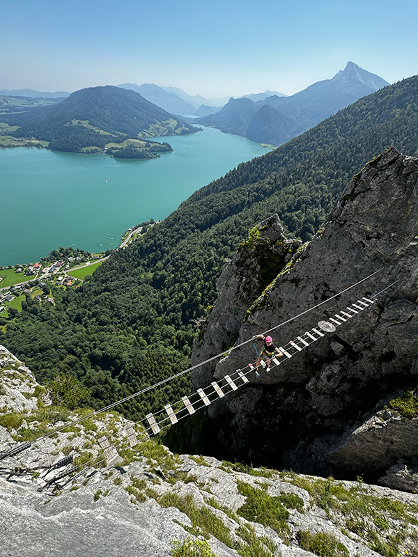 Postalmklamm – detail postupu po lávkách a kramlích