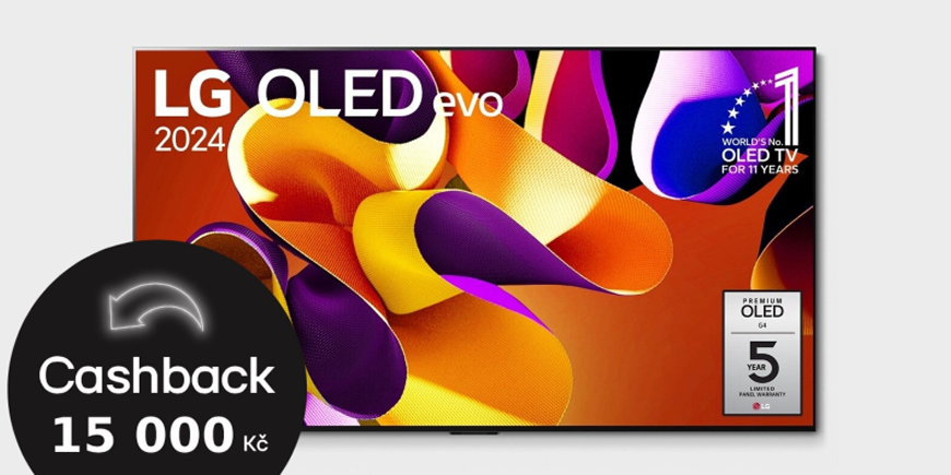 LG OLED77G45 teraz so zľavou CASHBACK vo výške 15 000 Kč