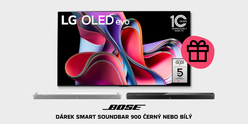 LG OLED83G3 s Bose Soundbar 900 jako dárek!