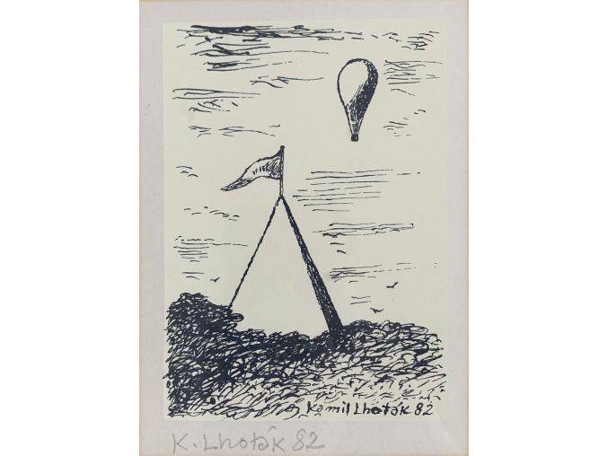 Kamil Lhoták - Život balonu, 1982, serigrafie