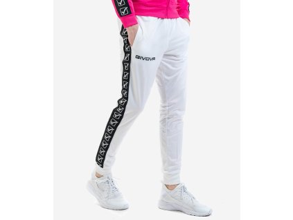 kalhoty pantalone tricot band bílé givova