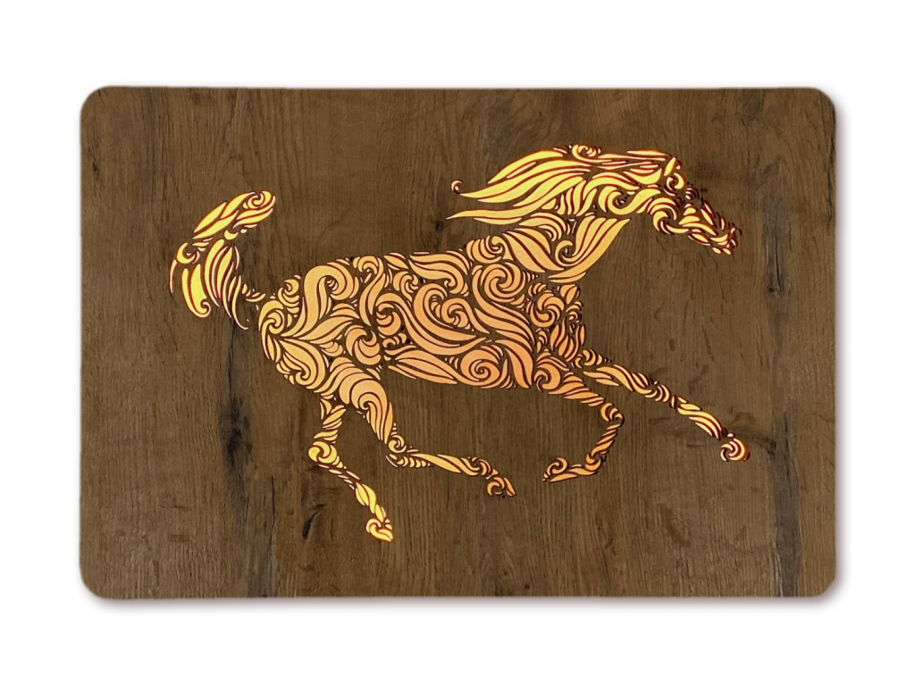 "Kůň ve cvalu" světelný obraz 62x42cm