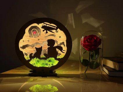 "Malý princ s růží" lampa 20x22cm