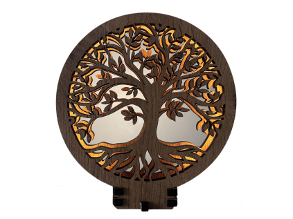 "Strom života" lampa s dvojstěným prořezem 30x31 cm