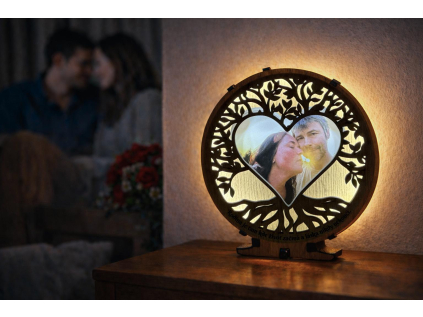 Foto rámeček "Strom života srdce" 20x22cm s podsvícením