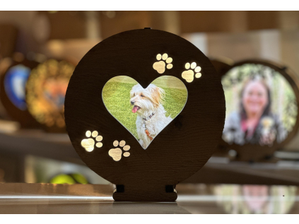 Foto rámeček "Psí srdce" 20x22cm s podsvícením