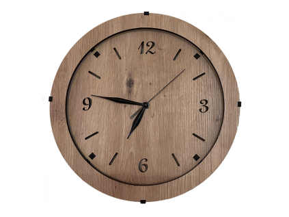Dřevěné hodiny nástěnné "Klasik" dub světlý  31 cm