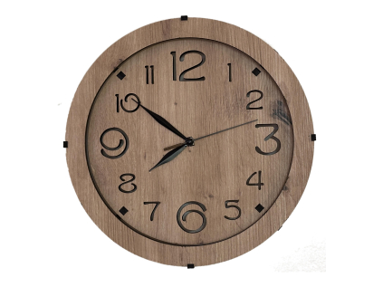 Dřevěné hodiny nástěnné "Velké číslice" dub světlý 31 cm