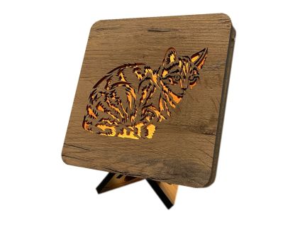 Kočka lampa 19x19 cm