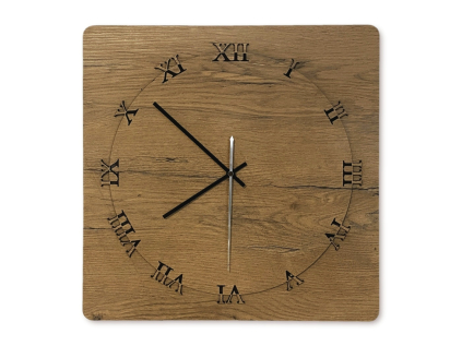 "Římské číslice" Dřevěné hodiny 40x40cm