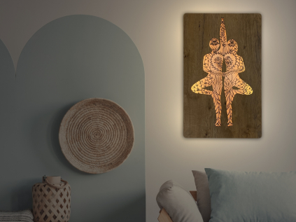 "Souznění" světelný obraz s baterií 33x55 cm včetně dálkového ovládání