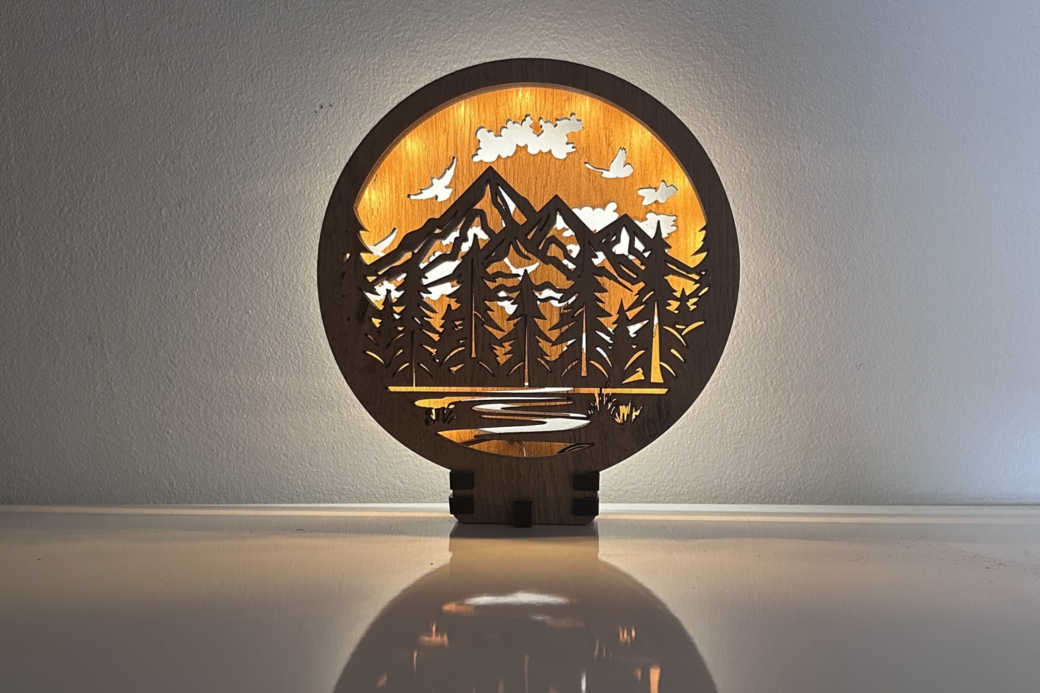 Li-Go "Hory les" lampa 20x22cm provedení povrchu: dub