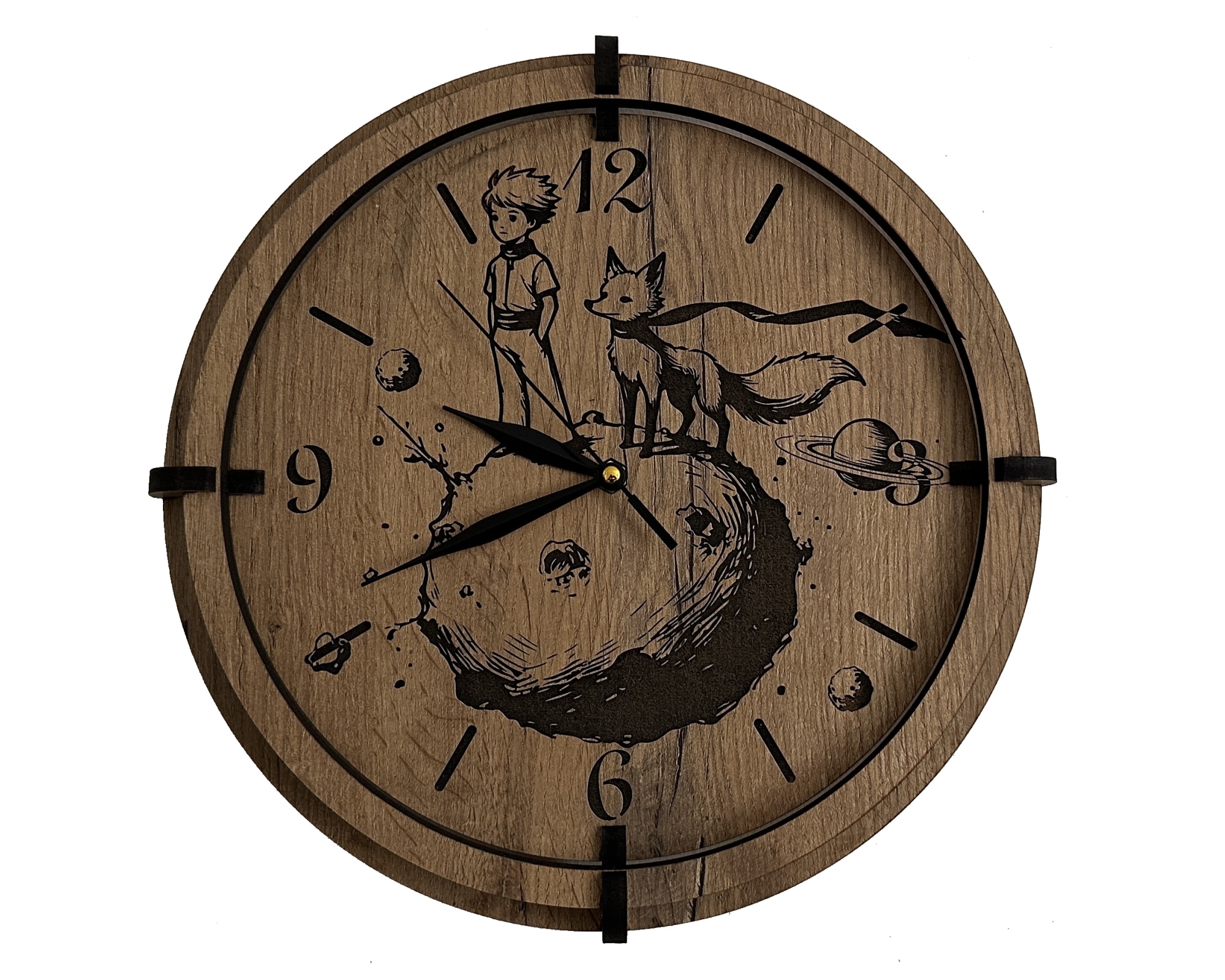Li-Go "Malý Princ" Dřevěné hodiny 32 cm provedení povrchu: dub