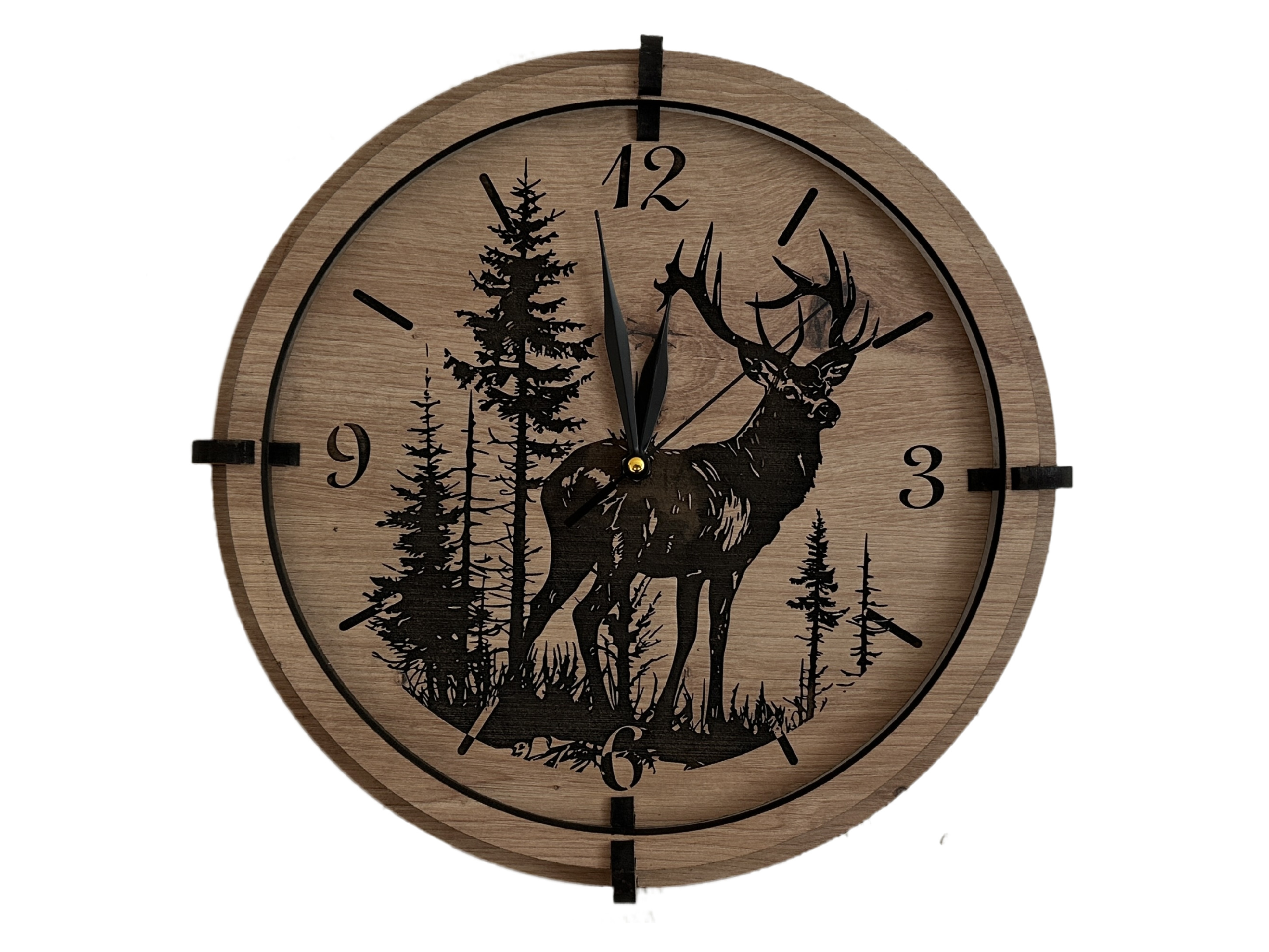 Li-Go "Jelen" Dřevěné hodiny 32 cm provedení povrchu: dub