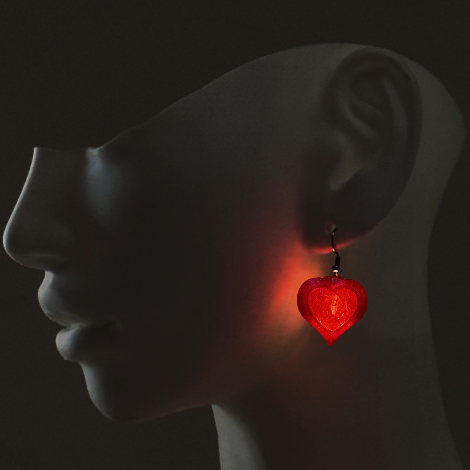 Li-Go Světelné náušnice "Srdce"