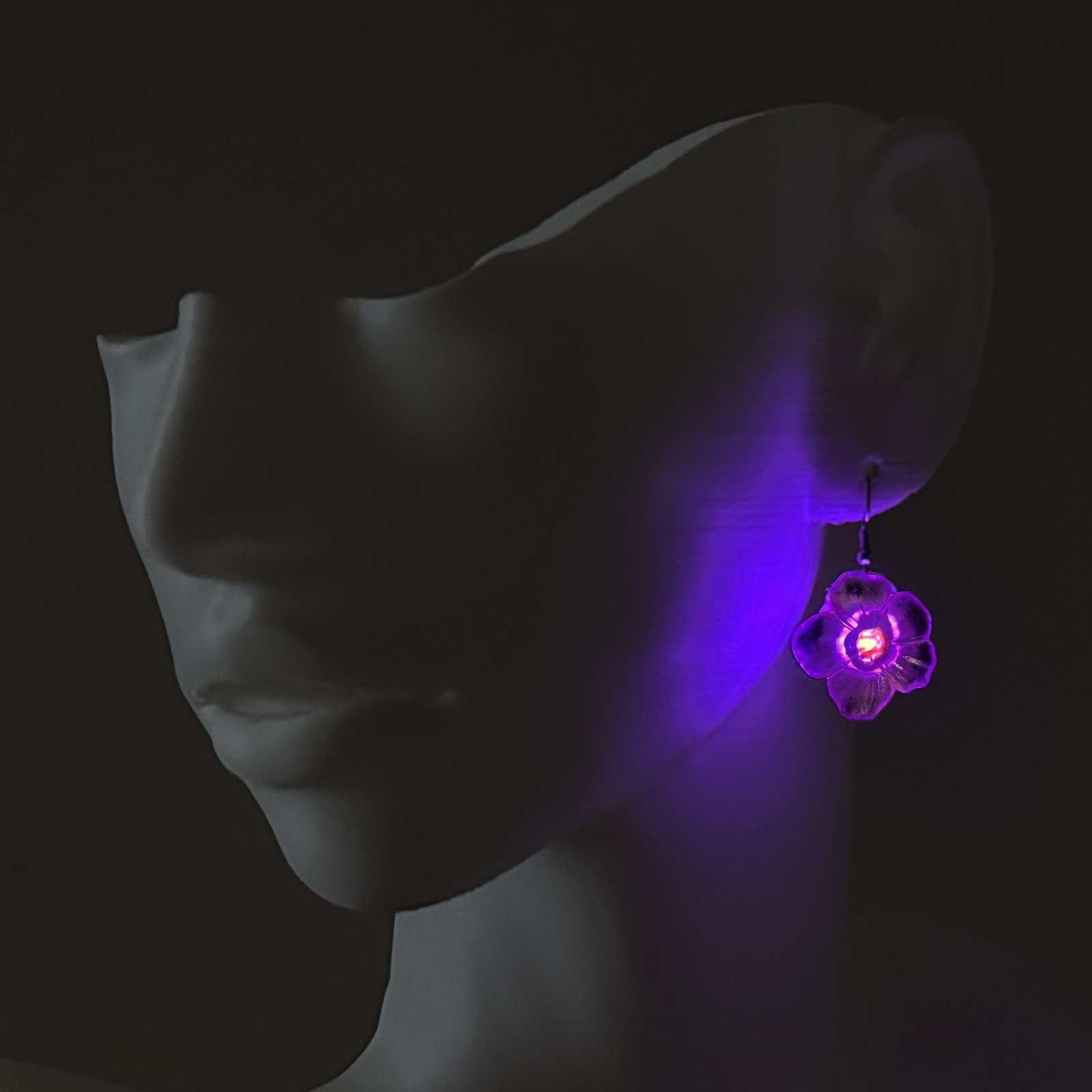 Li-Go Světelné náušnice "Fialky"