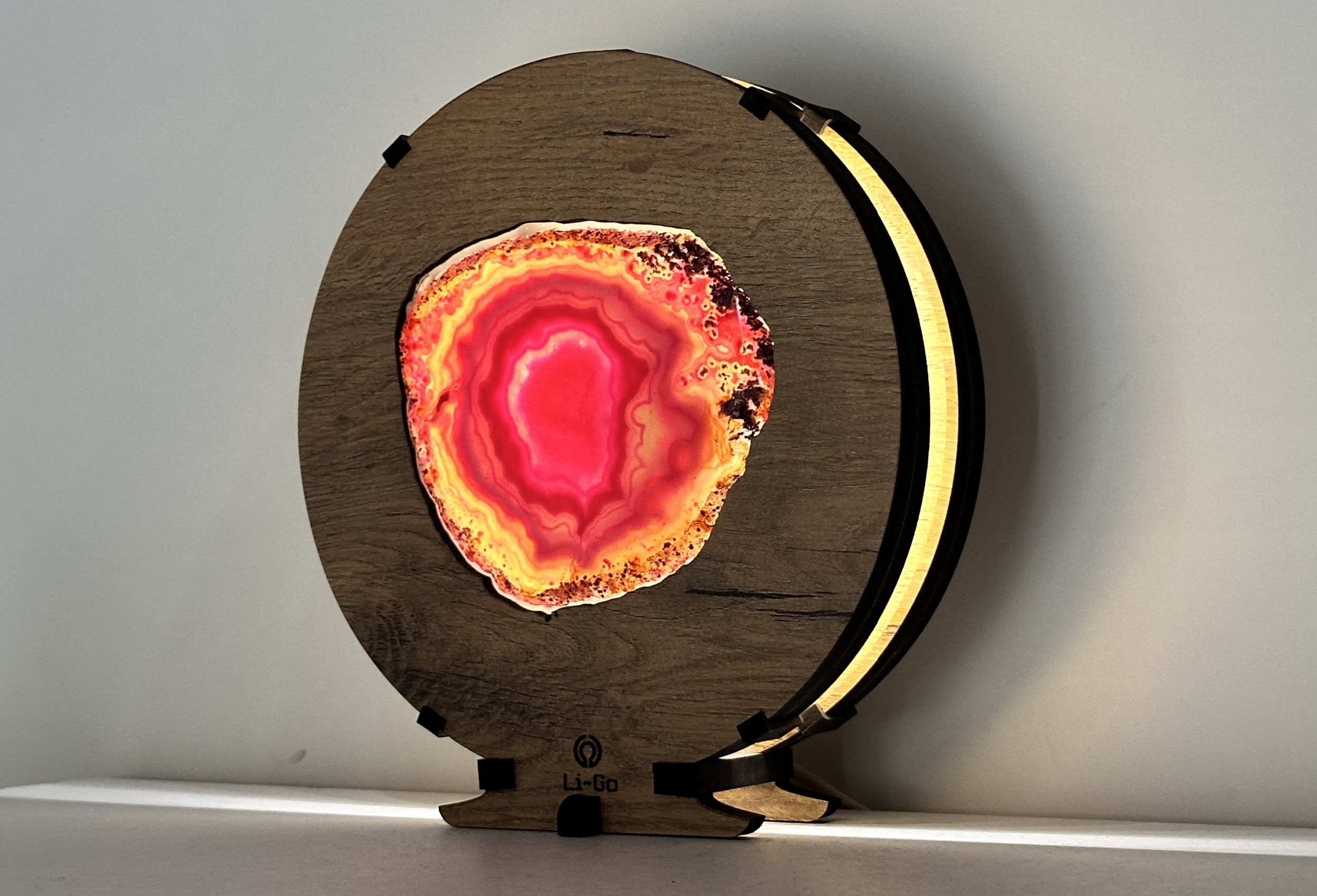 Li-Go "Achát" lampa 20x22cm provedení povrchu: dub