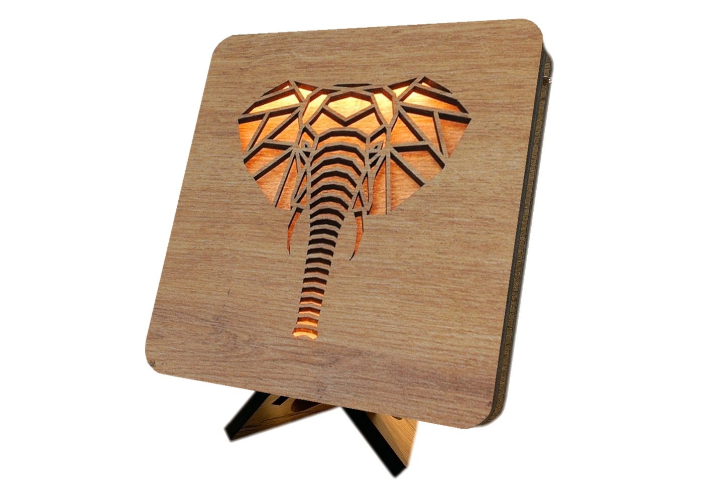 Li-Go "Hlava slona" lampa 19x19cm provedení povrchu: dub