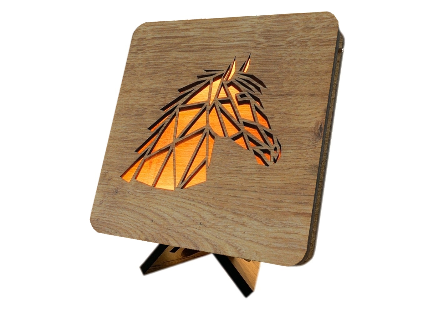 Li-Go "Hlava koně" lampa 19x19cm provedení povrchu: dub