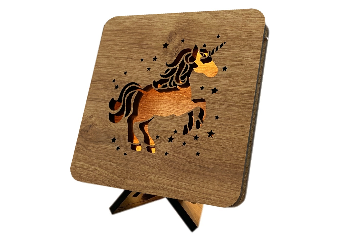 Li-Go "Jednorožec" lampa 19x19cm provedení povrchu: dub