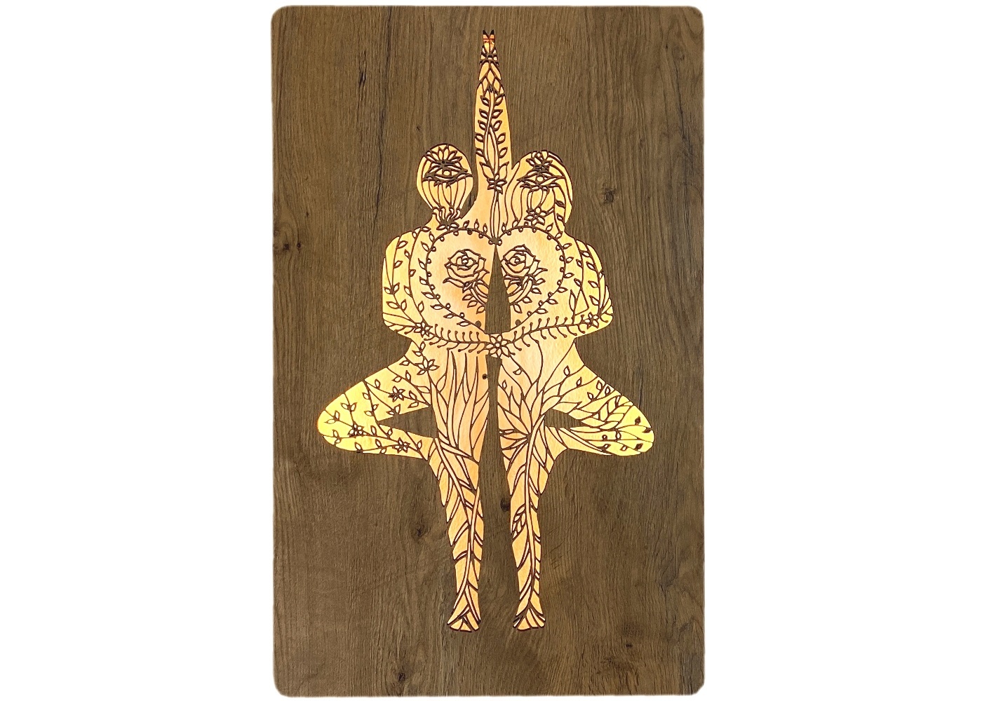 Li-Go "Souznění" světelný obraz 230V 38x62cm provedení povrchu: dub