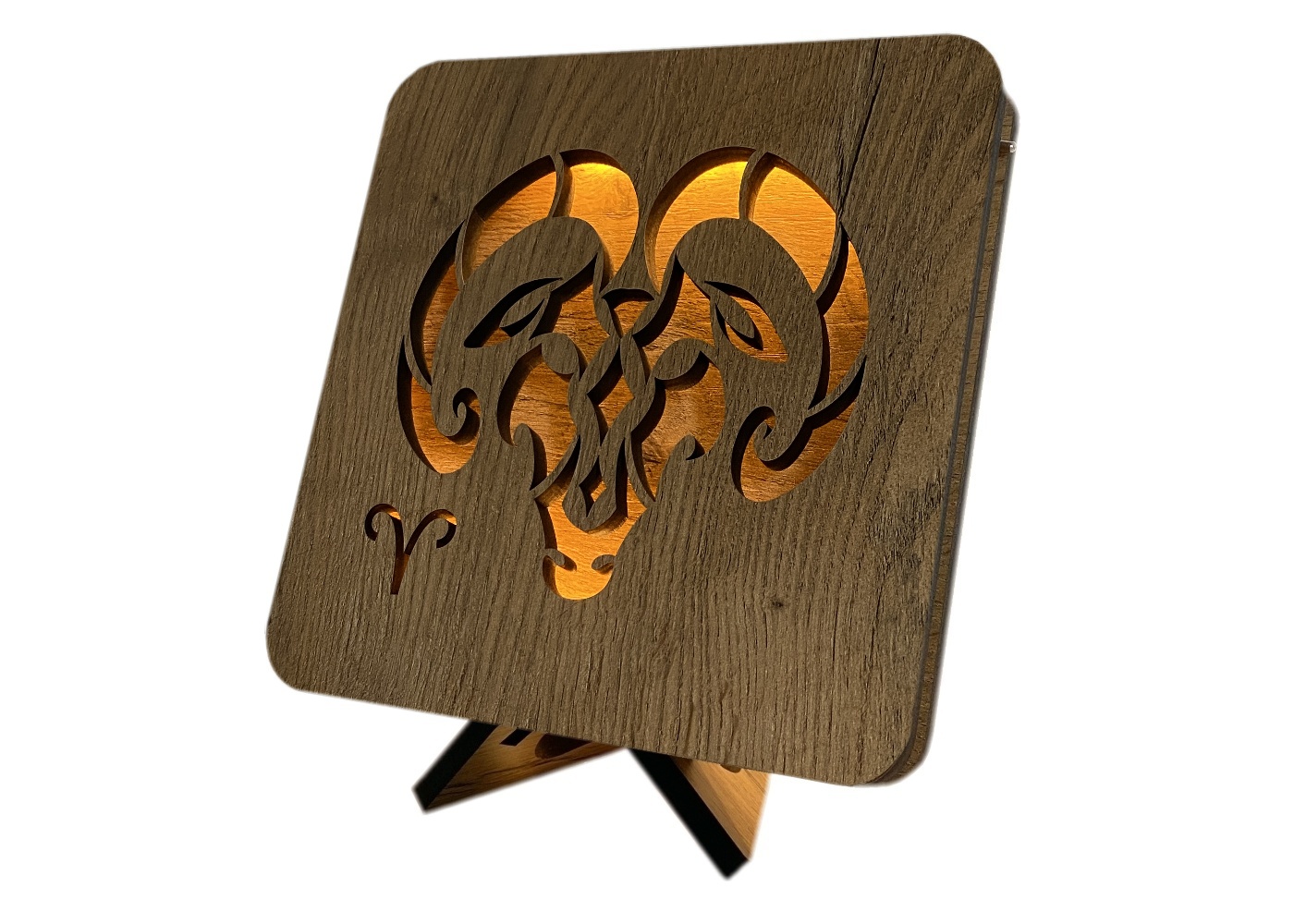 Li-Go Znamení "Beran" lampa 19x19cm provedení povrchu: dub