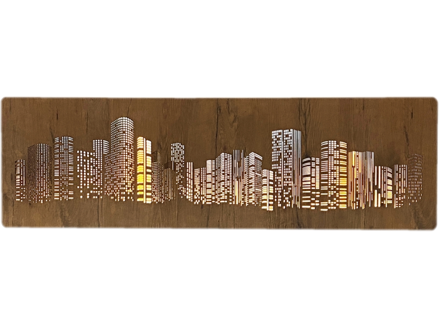 Li-Go "Mrakodrapy" světelný obraz 230V 125x40cm provedení povrchu: dub