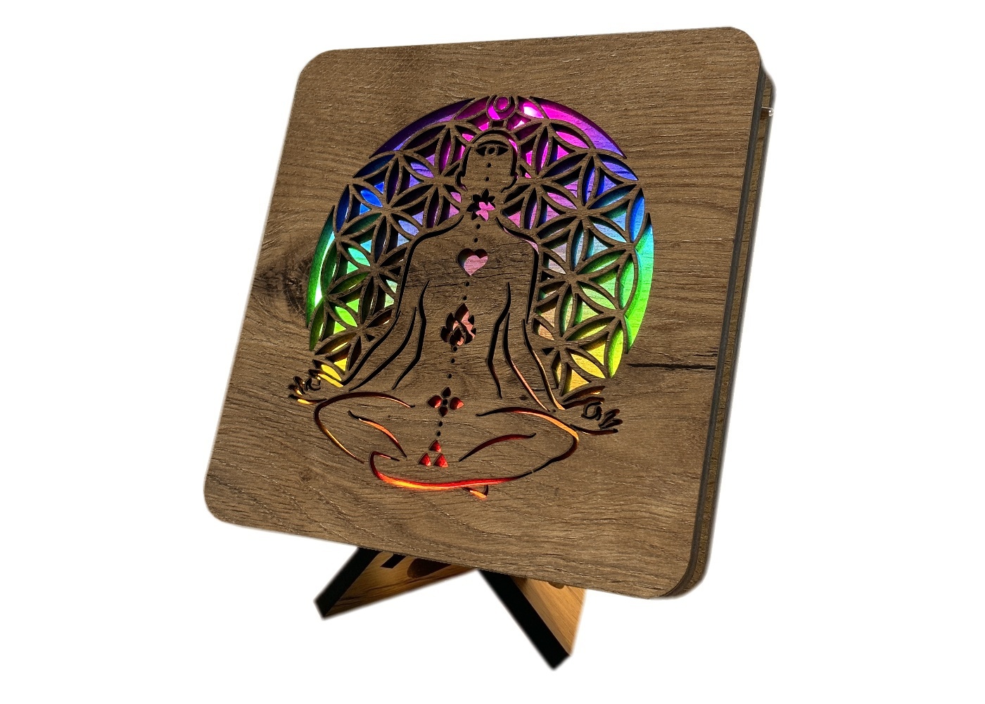 Li-Go "Čakry" lampa 19x19cm provedení povrchu: dub