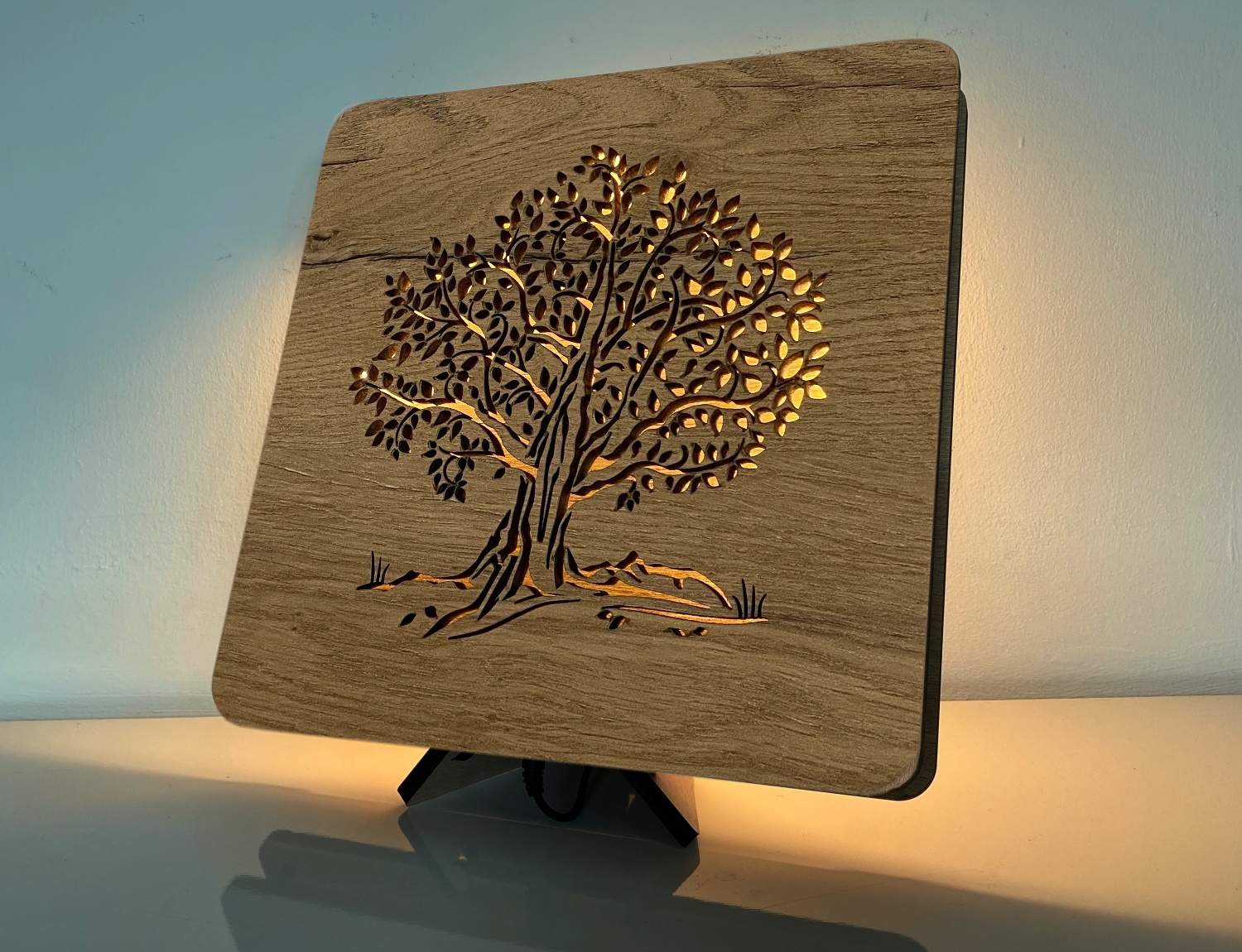 Levně Li-Go "Lípa" lampa 31x31cm provedení povrchu: dub B