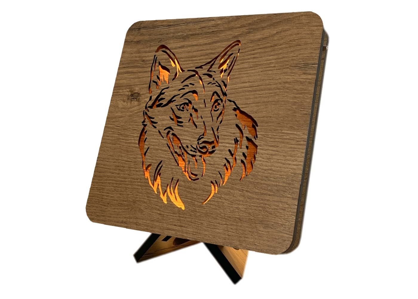 Li-Go "Německý Ovčák" lampa 19x19cm provedení povrchu: dub