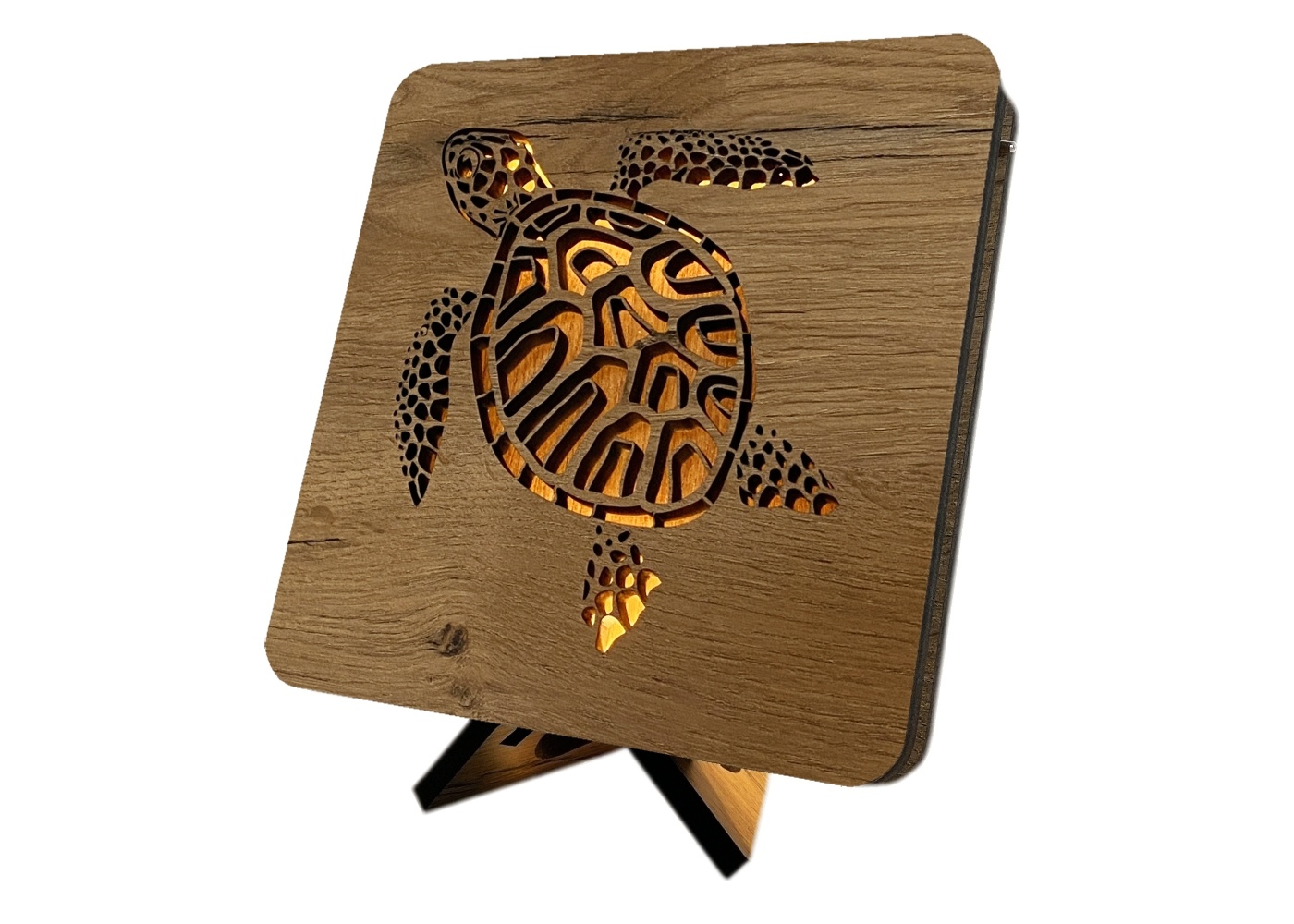 Li-Go "Želva" lampa 19x19cm provedení povrchu: dub