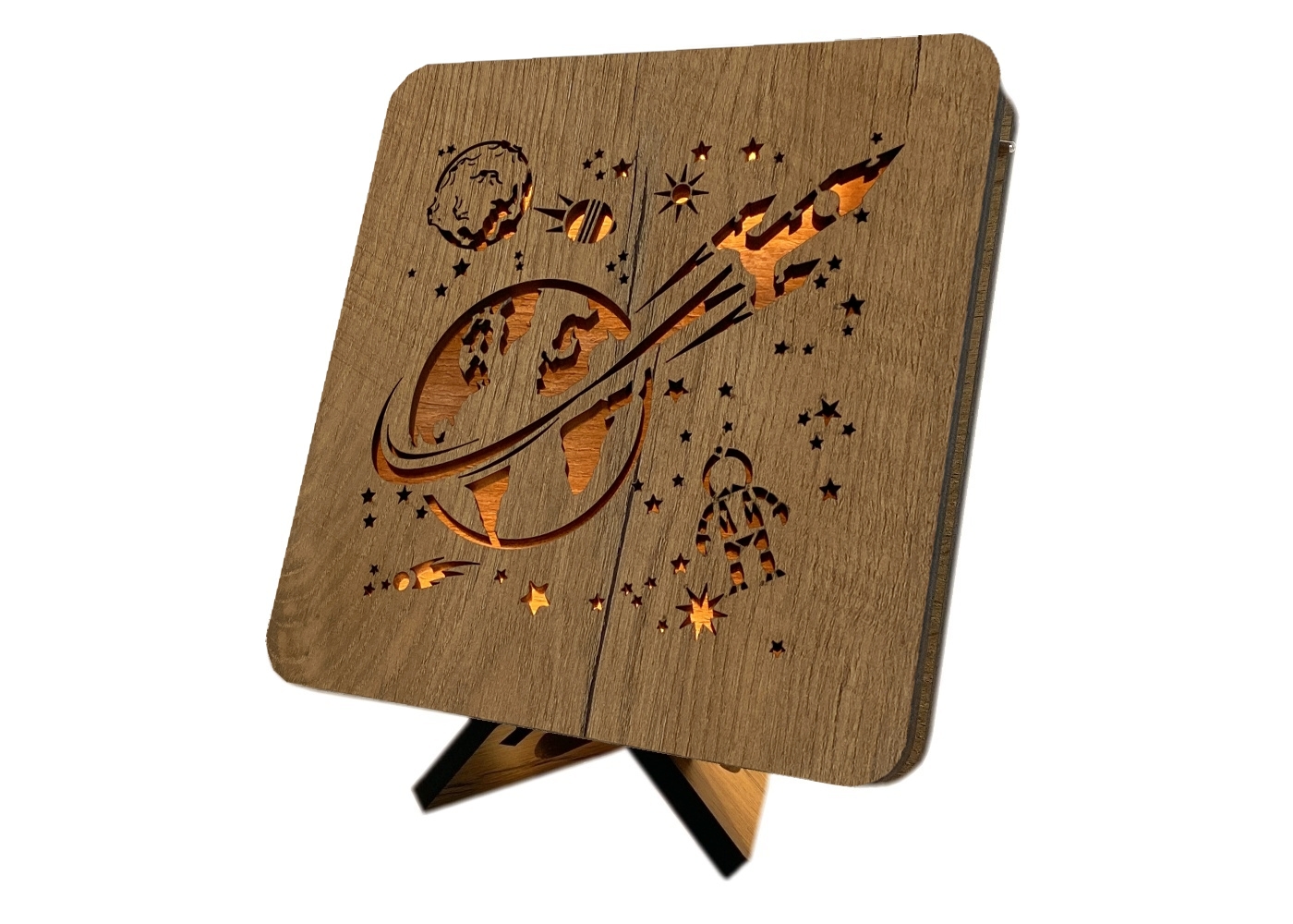 Li-Go "Vesmír" lampa 19x19cm provedení povrchu: dub