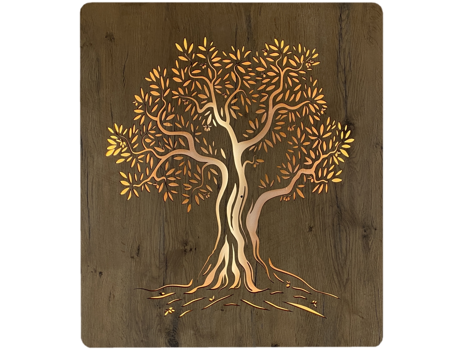 Li-Go "Olivovník" světelný obraz  230V 70x80cm provedení povrchu: dub