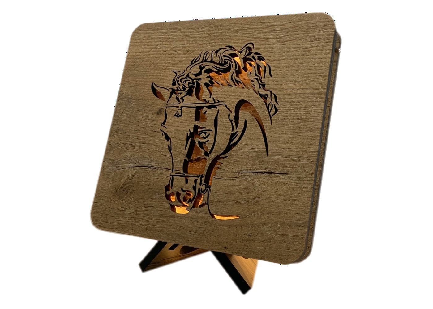 Li-Go "Hlava koníka" lampa 19x19cm provedení povrchu: dub