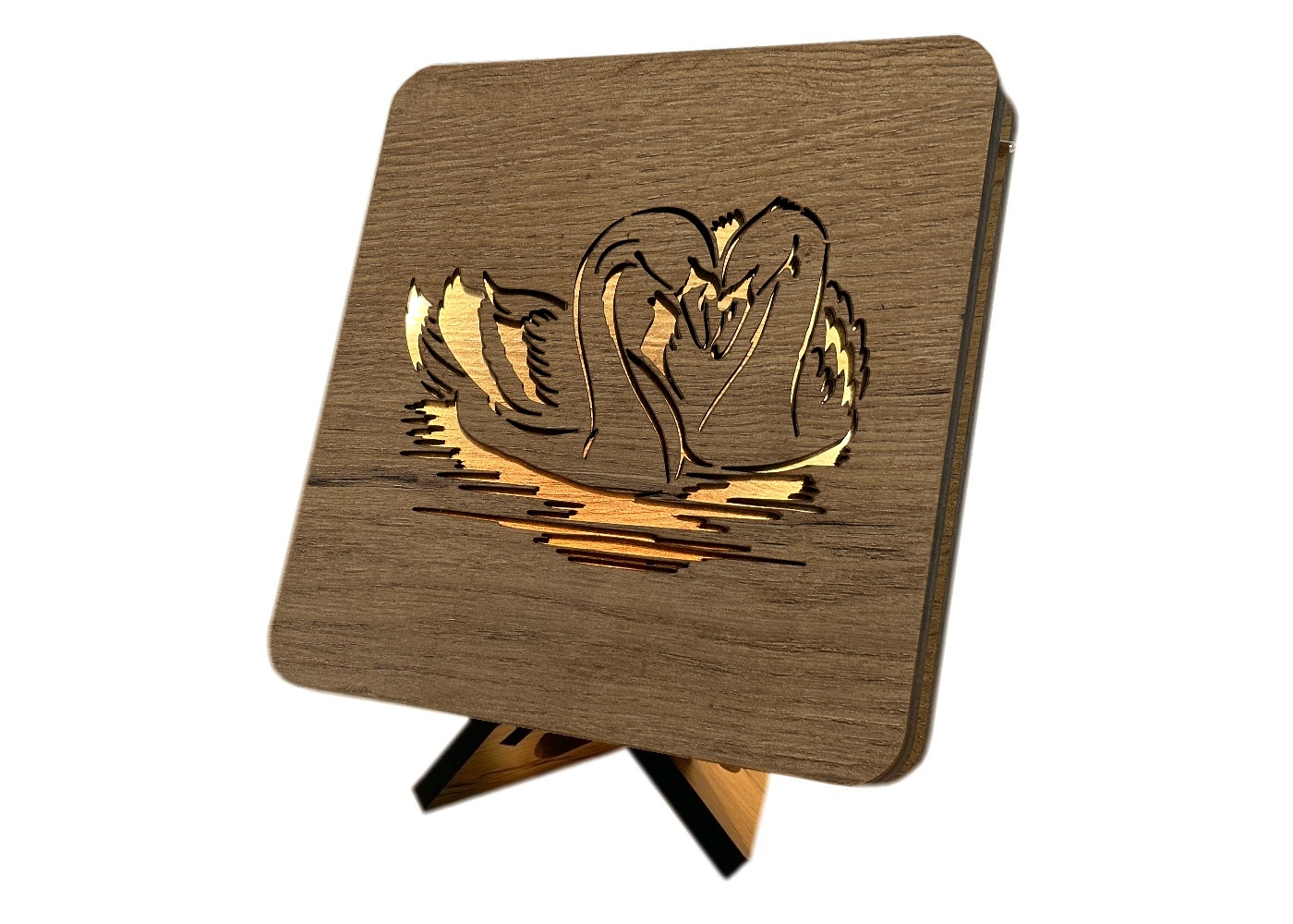 Li-Go "Labutě" lampa 19x19cm provedení povrchu: dub