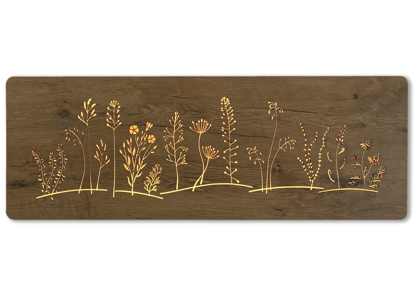 Li-Go "Louka dlouhá" světelný obraz 230V  120x40cm provedení povrchu: dub