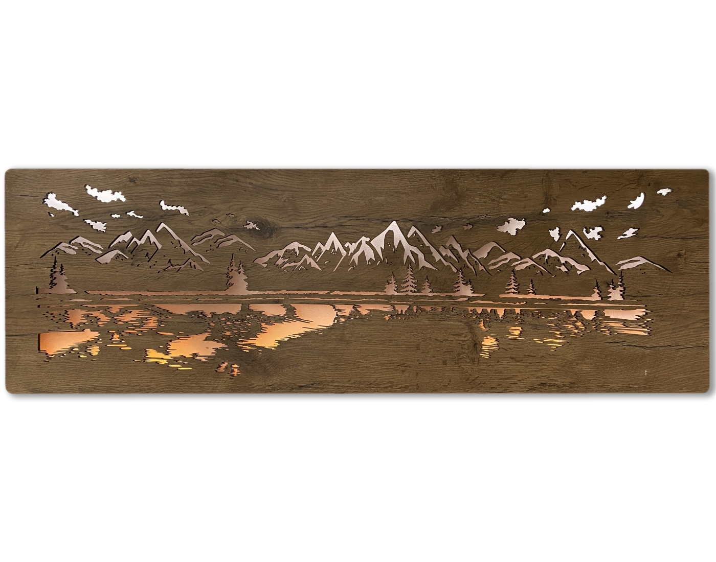 Li-Go "Jezero" světelný obraz 230V 120x40cm provedení povrchu: dub