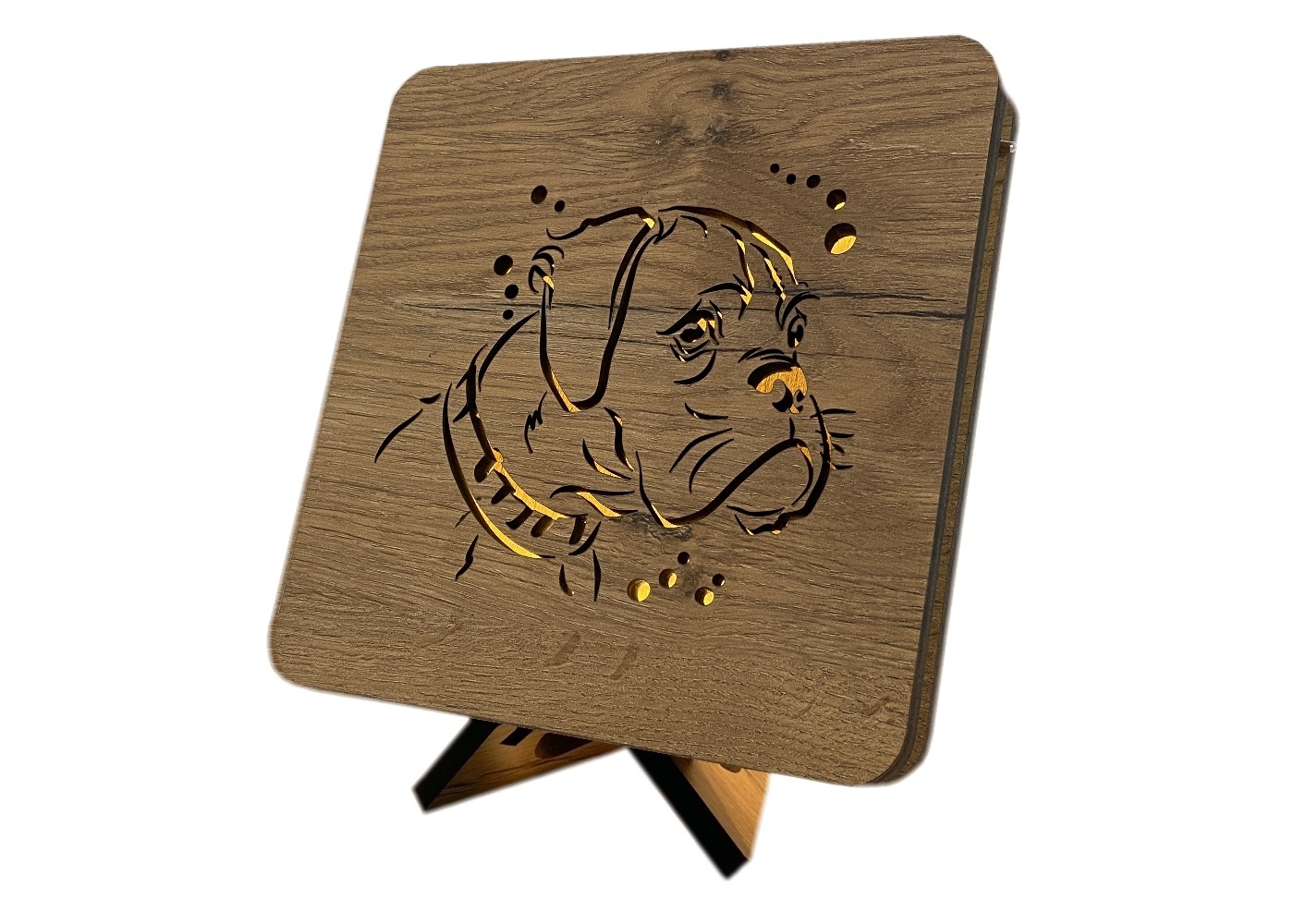 Li-Go "Boxer" lampa 19x19cm provedení povrchu: dub