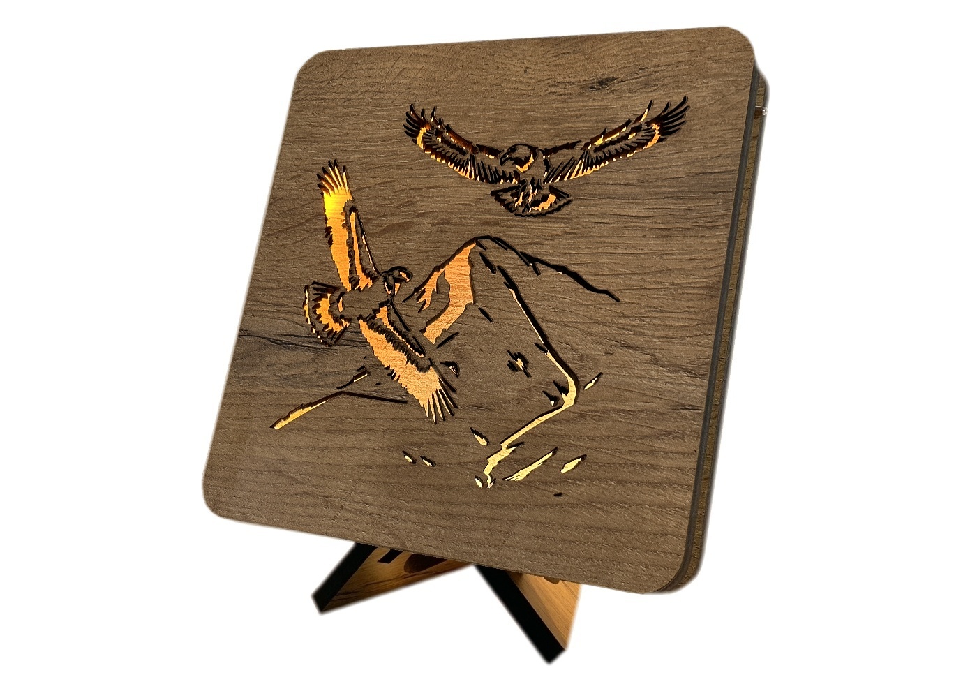 Li-Go "Ptáci " lampa 19x19cm provedení povrchu: dub