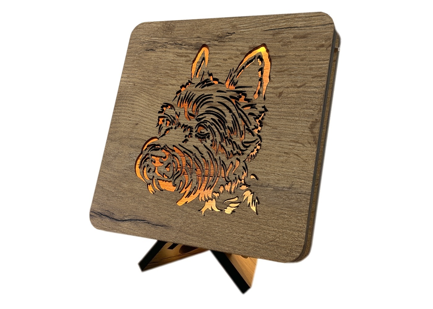 Li-Go "Teriér" lampa 19x19cm provedení povrchu: dub