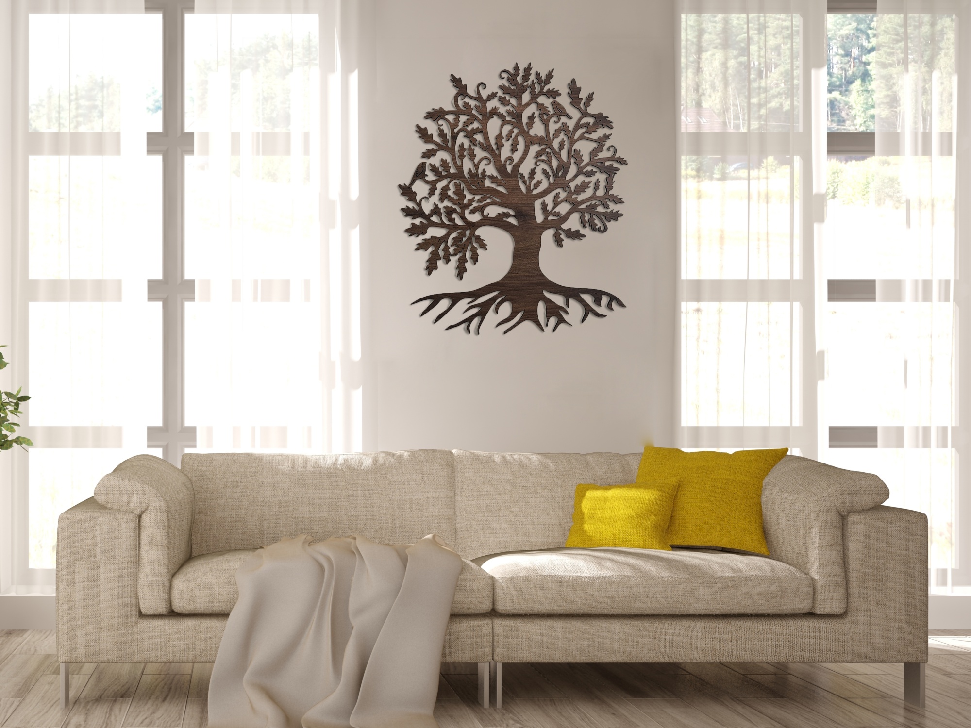 Levně Li-Go "Dub" strom života bez podsvícení provedení: dub B, velikost: 45x55 cm