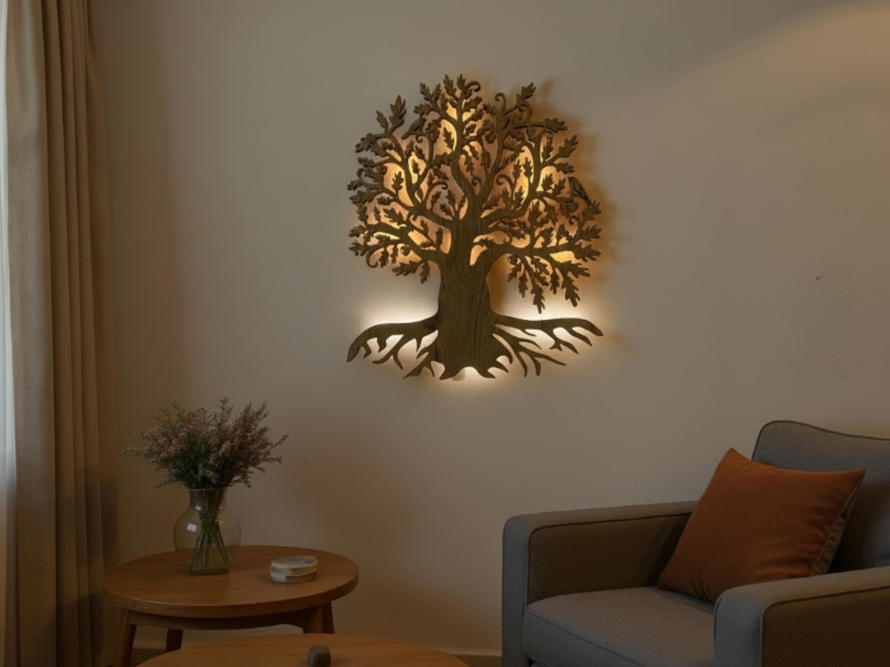 Li-Go "Dub" světelný strom 230V 45x55cm provedení povrchu: dub