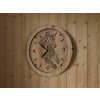 "Kůň" Dřevěné hodiny dub světlý