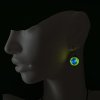 24176 2 luminous earrings pupils green blue