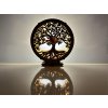 "Strom života s achátovým srdcem" dřevěná lampa s dvojitým podsvícením  20x22 cm