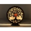 "Strom života s achátovým srdcem" lampa 20x22 cm