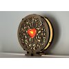 "Strom života s achátovým srdcem" lampa s dvojitým podsvícením 20x22cm
