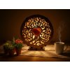 "Strom života s achátovým srdcem 5 cm" dřevěná lampa 20x22 cm