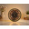 Dvanáct achátových srdcí dřevěná lampa/obraz 230V/31 cm dub