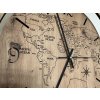 "Mapa světa" Dřevěné hodiny dub světlý